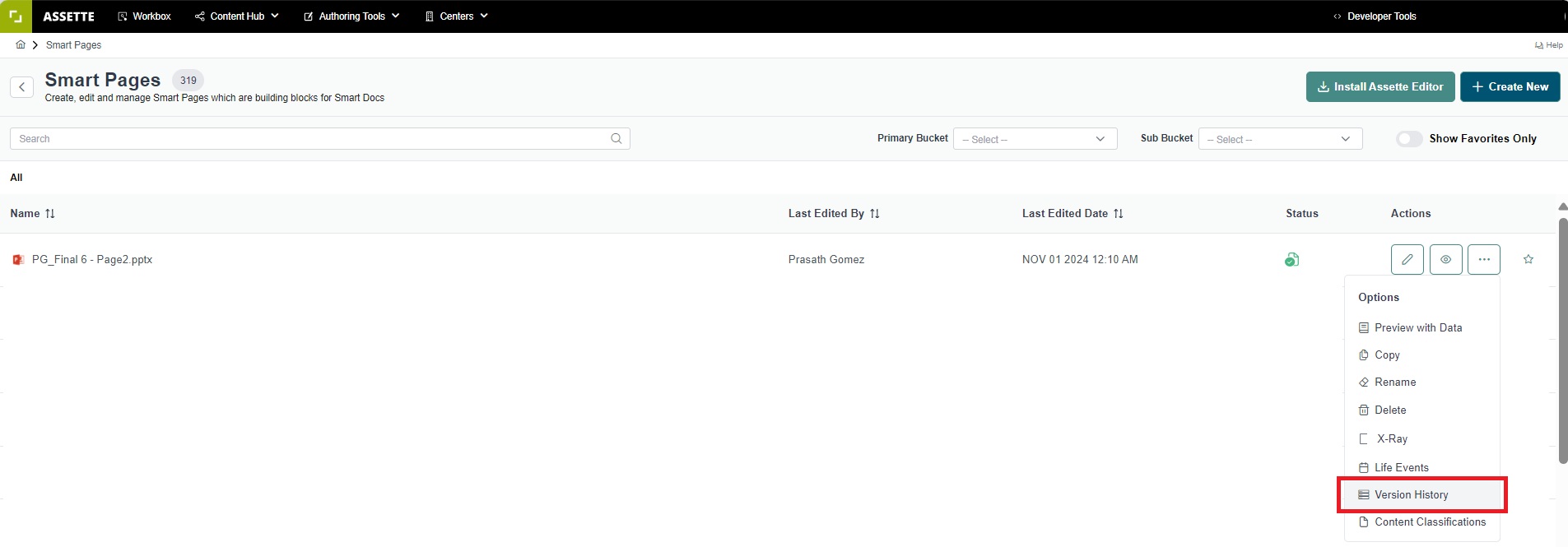 Copying And Restoring From Version History | Assette Support